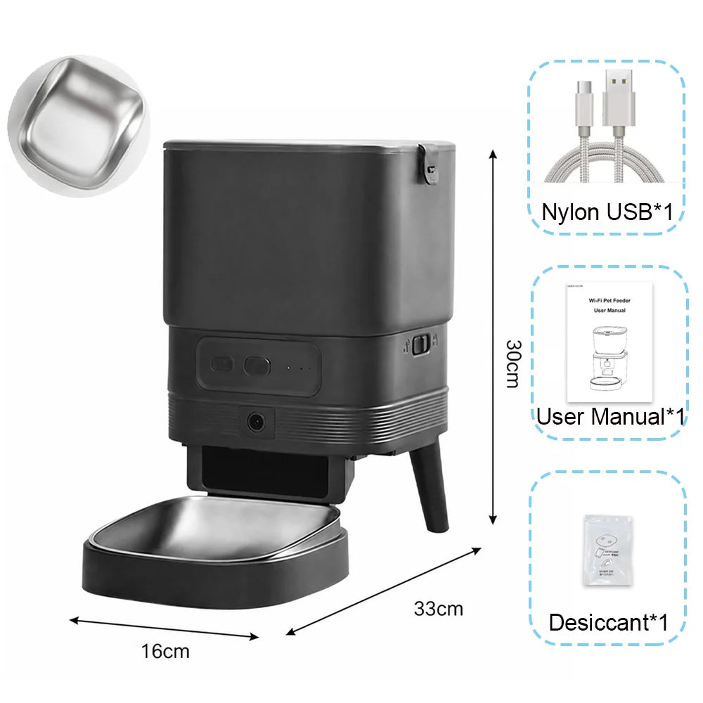 Furpipi Automatic Cat Feeder With HD Camera And Timer