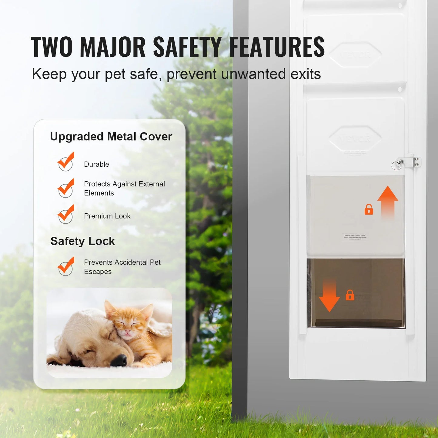Adjustable Height Sliding Glass Door Pet Access Panel