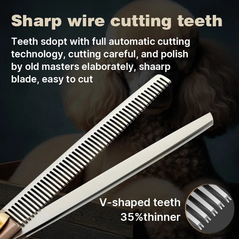 Fenice JP440C Steel Pet Grooming Thinning Scissors For Dogs