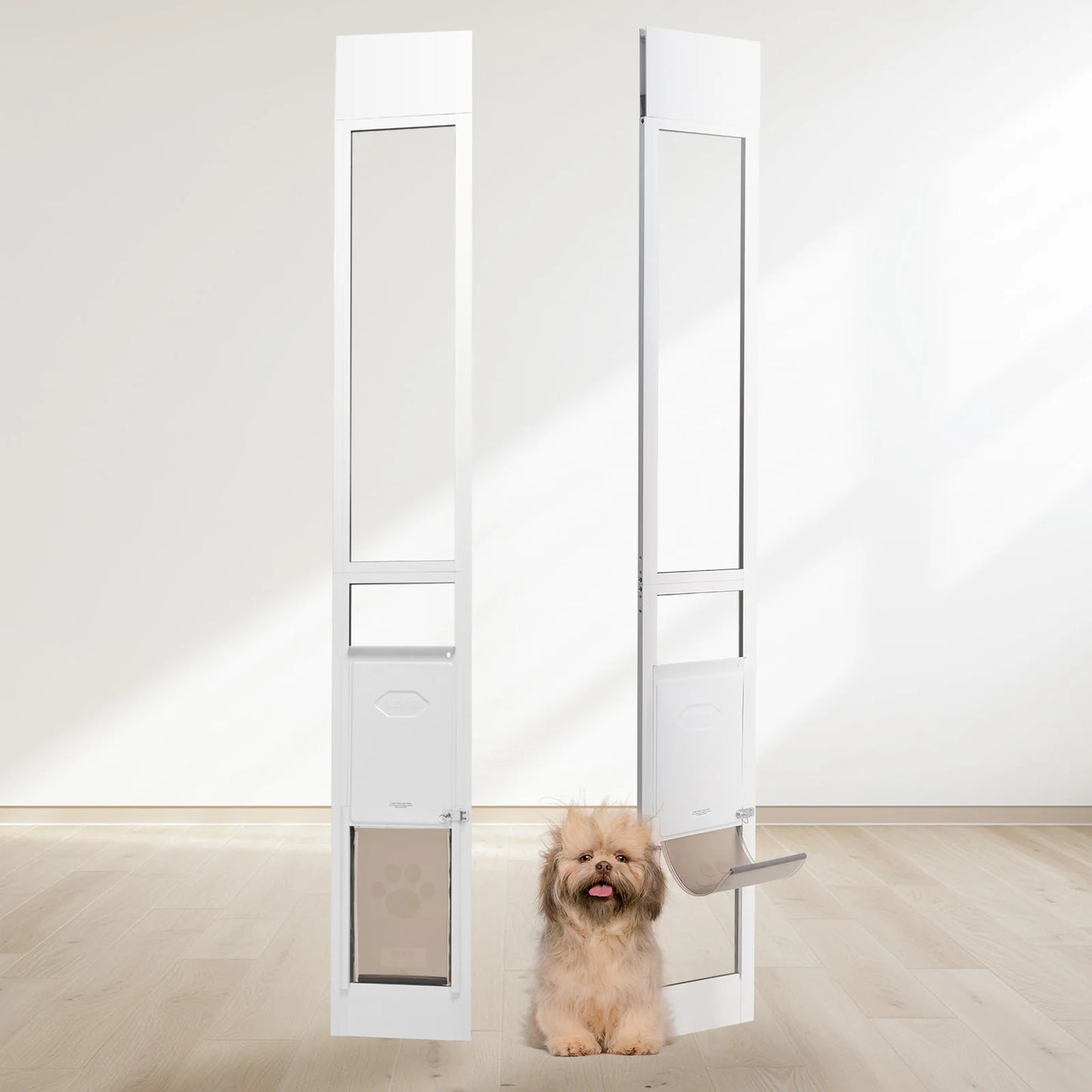 Adjustable Height Sliding Glass Door Pet Access Panel