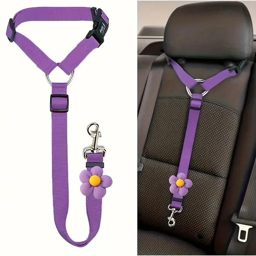 Premium Polyester Dog Car Seat Belt Safety Tether Leash