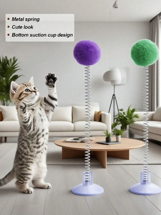 Interactive Cat Toy With Metal Teaser Wand And Plush Ball