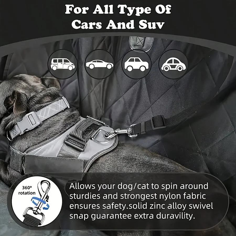 Premium Polyester Dog Car Seat Belt Safety Tether Leash
