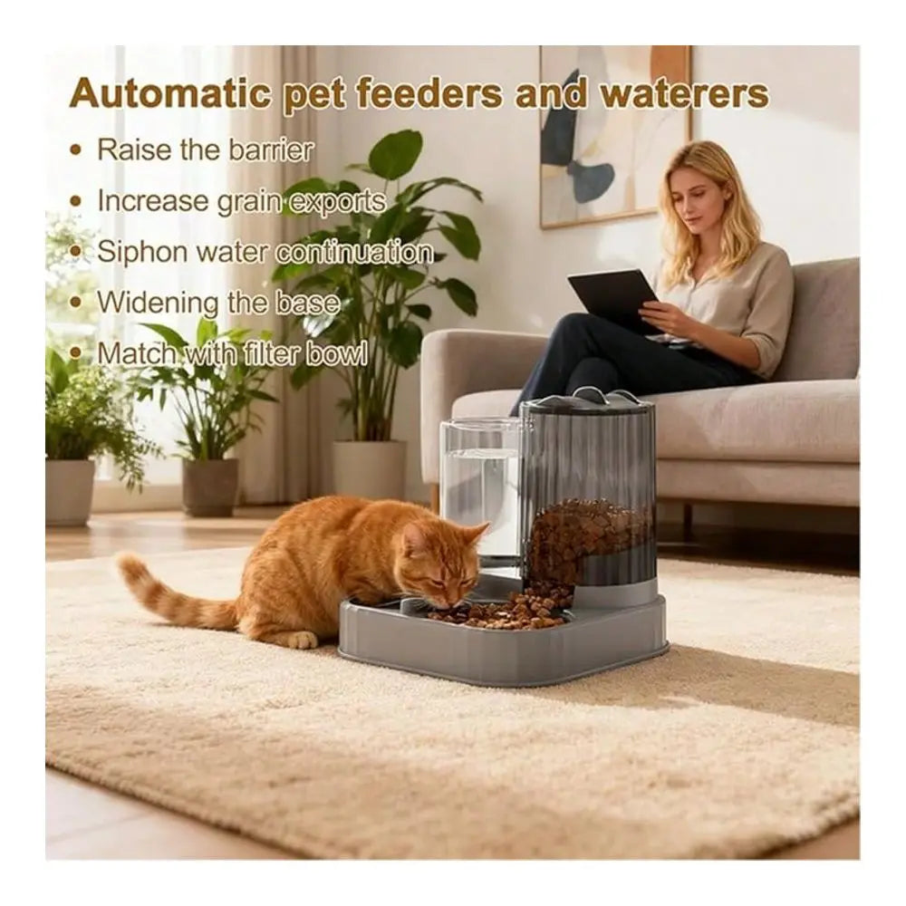 Automatic Cat Feeder With Quantitative Feeding And Large Capacity