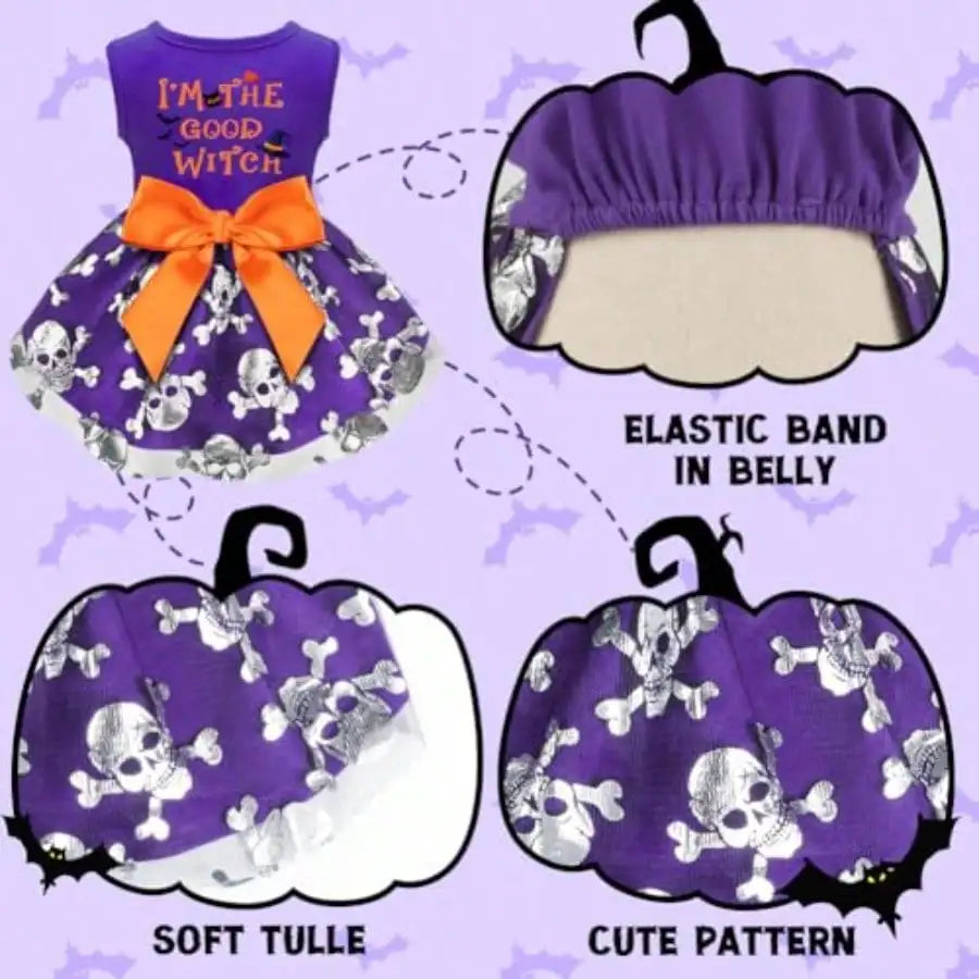 Stylish Dog Halloween Witch Costume For Happy Pets
