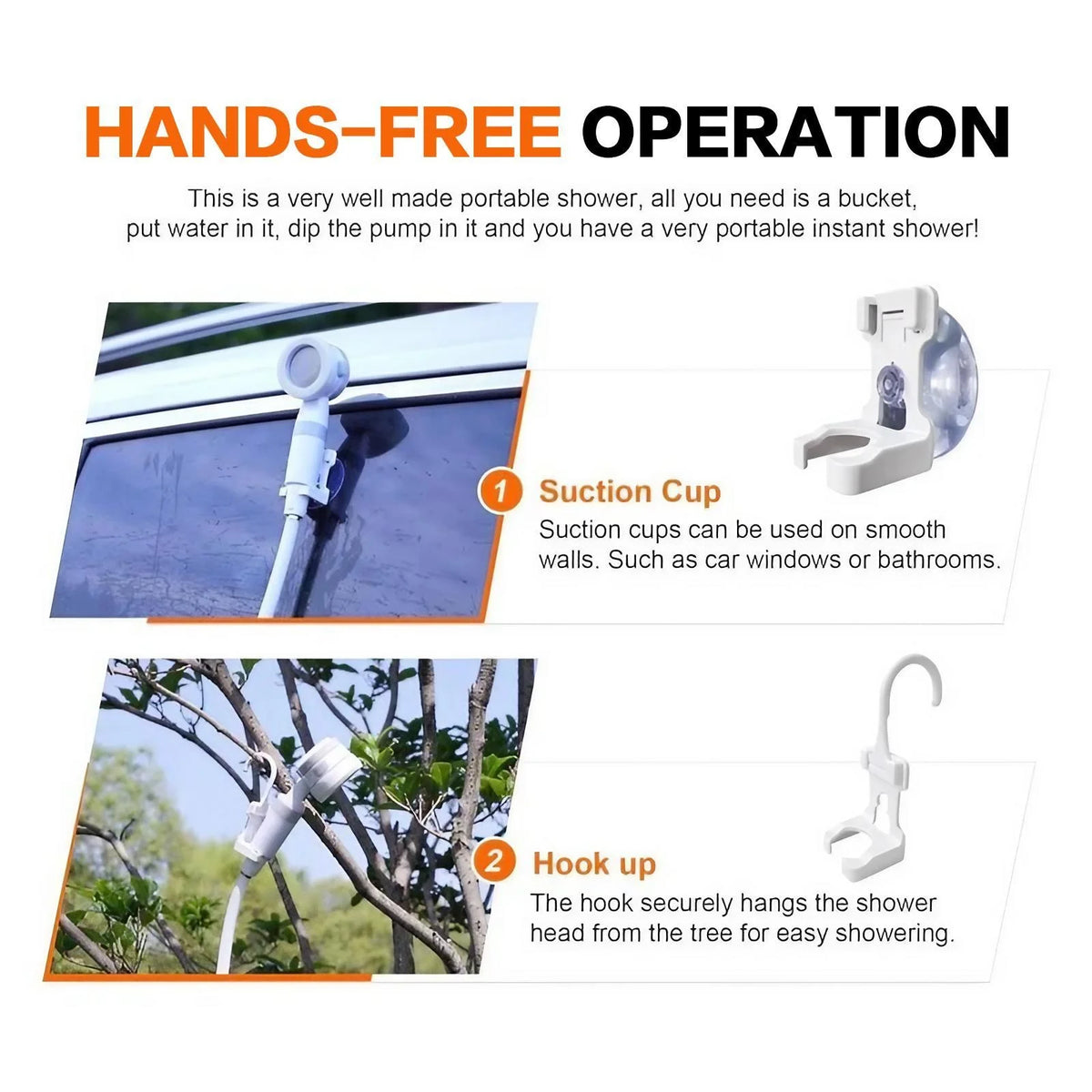Rechargeable Handheld Outdoor Shower Sprayer For Pets And Gardening