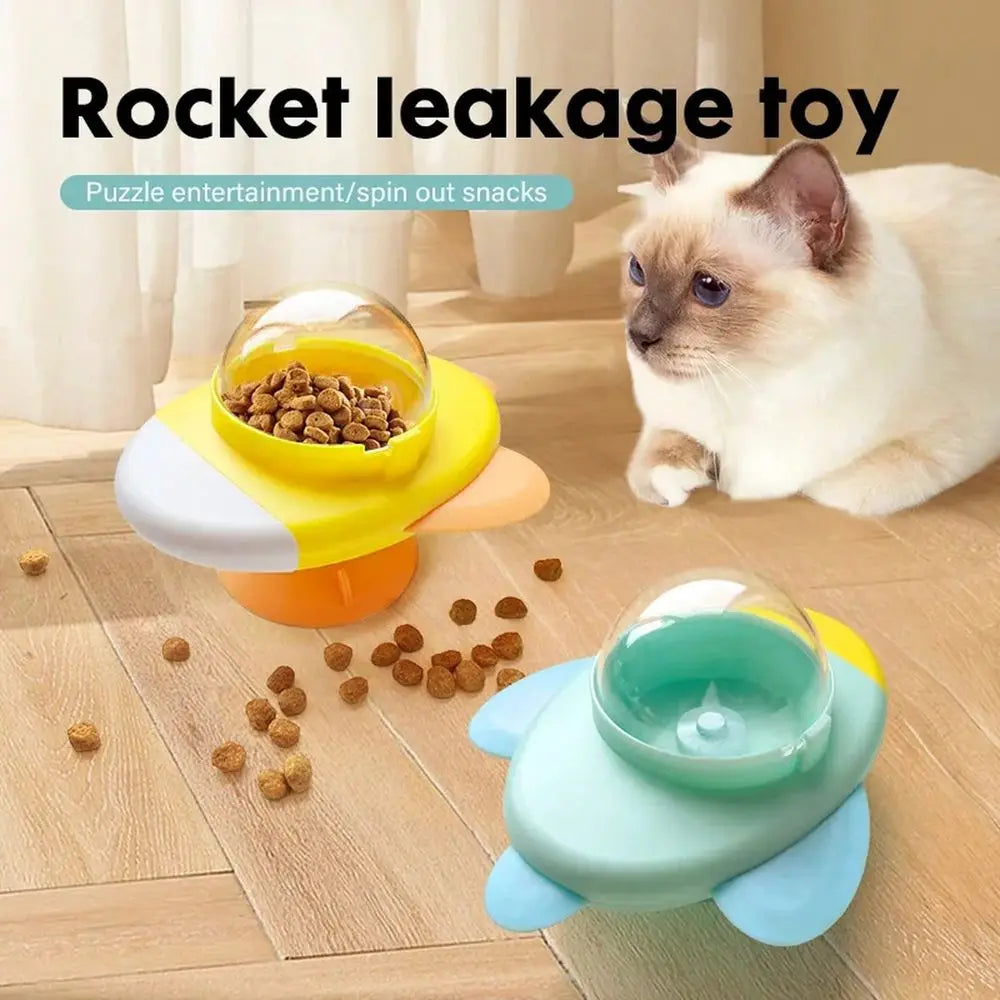 Rotatable Cat Dog Food Dispensing Toy Educational Nylon Ceiling Mount