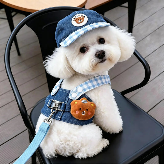 Breathable Pet Harness Vest With Leash For Small Pets