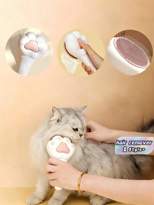 Cat Deshedding Brush And Massage Comb 2 In 1 Groomer