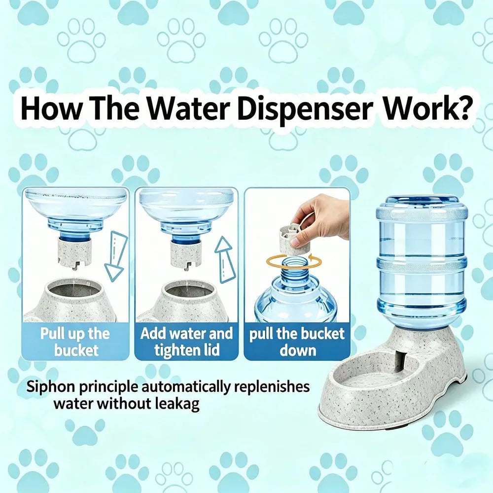 Dual Capacity Automatic Pet Water Fountain Spill Proof Design