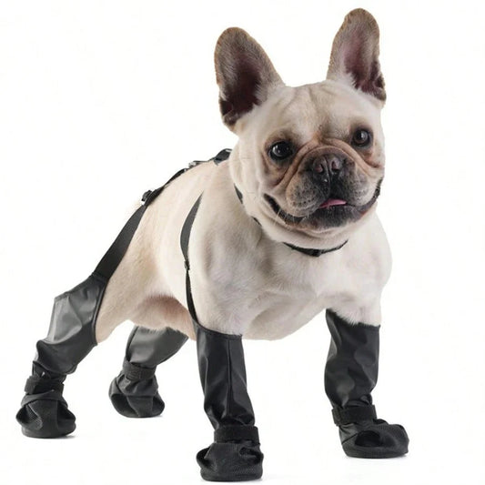 All Season Waterproof Dog Boots With Adjustable Straps