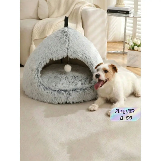 Comfortable Plush Insulated Pet Bed For Indoor Cats And Dogs