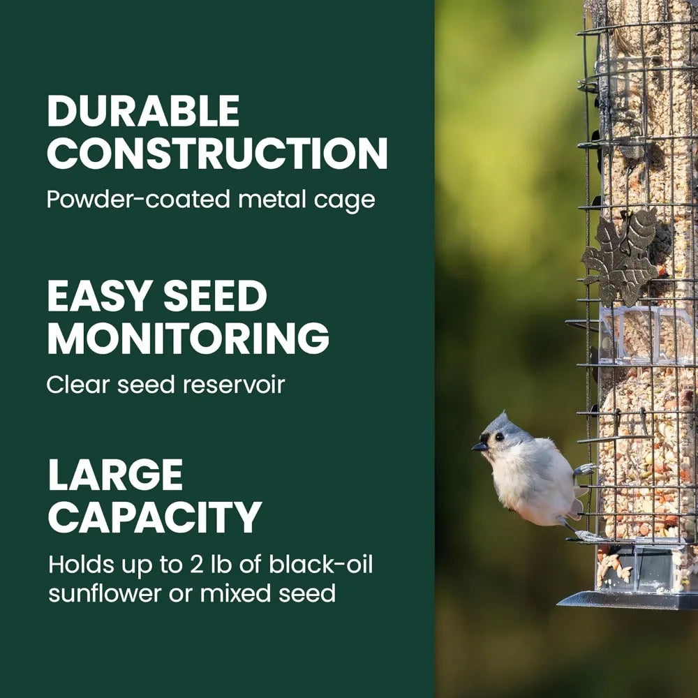 Weight Activated Squirrel Resistant Stainless Steel Outdoor Bird Feeder Xiuwo