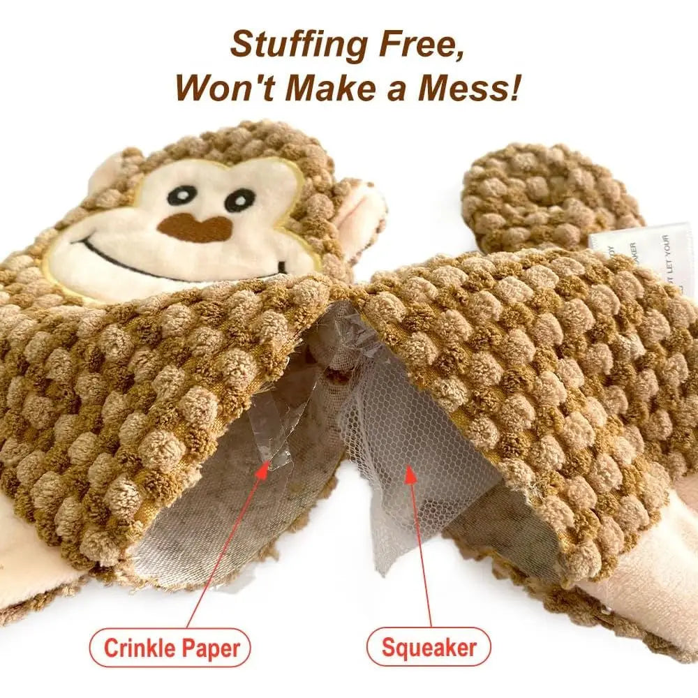 No Stuffing Crinkle Squeaker Dog Toy For Small Medium Breeds