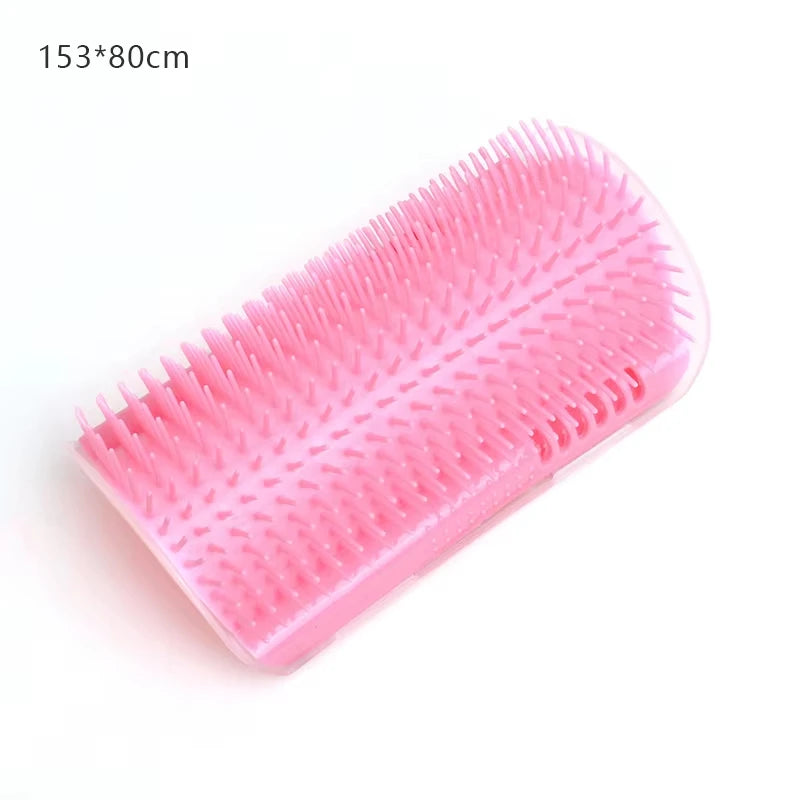 Corner Cat Scratcher And Massage Grooming Comb With Catnip