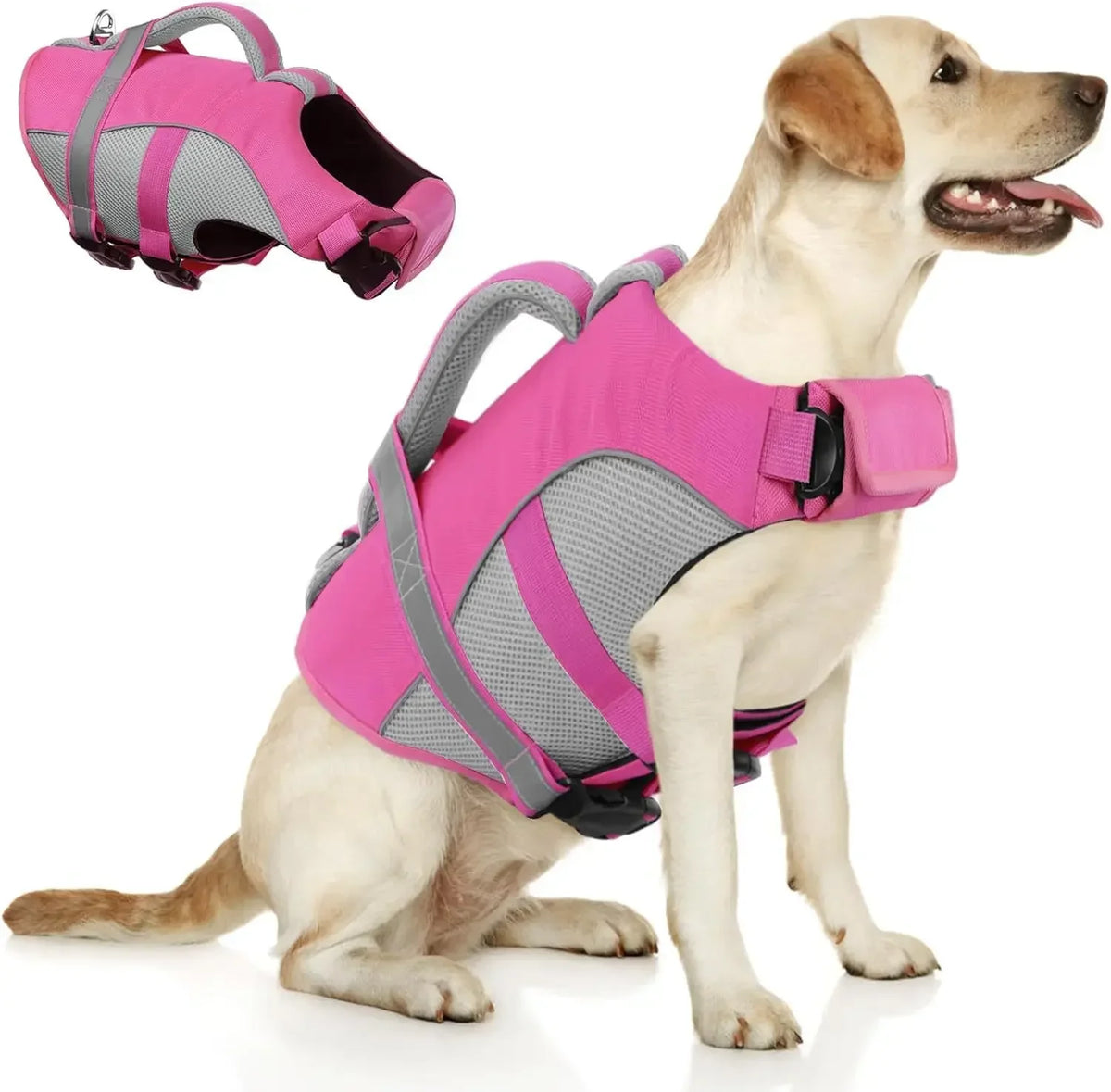 Bxx Professional Mesh Dog Life Jacket Ergonomic Rescue Handle Design
