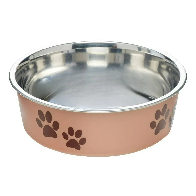 Stainless Steel Slow Feed Dog Bowl Helps Reduce Gulping During Meals