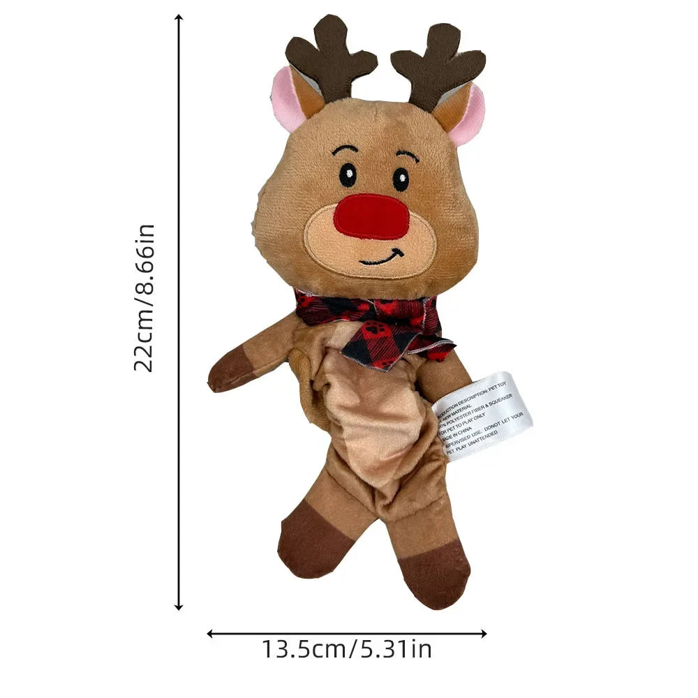 Christmas Elf Penguin Squeaky Dog Toy for Puppies and Dogs