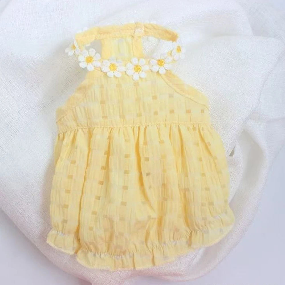 Breathable Floral Pet Skirt For Small Dogs And Puppies