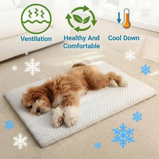 Breathable Cotton Cooling Cat Bed With Thick Comfortable Padding