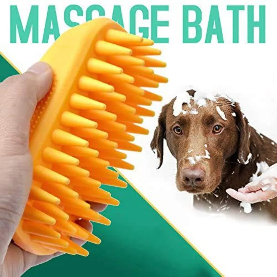 Silicone Pet Shampoo Brush For Grooming Dogs And Cats