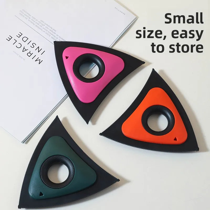 Reusable TPR Triangle Pet Hair Remover Scraper For Car Upholstery