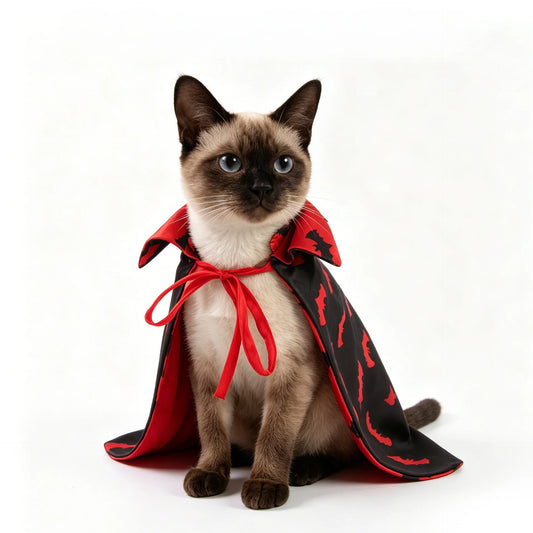 Halloween Reversible Bat Vampire Cape Costume For Cats And Dogs