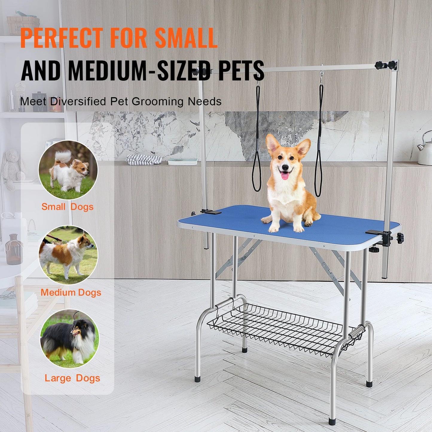 SucceBuy Foldable Pet Grooming Station With Grooming Loop