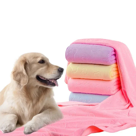 Soft Super Absorbent Pet Bath Towel for Dogs and Cats