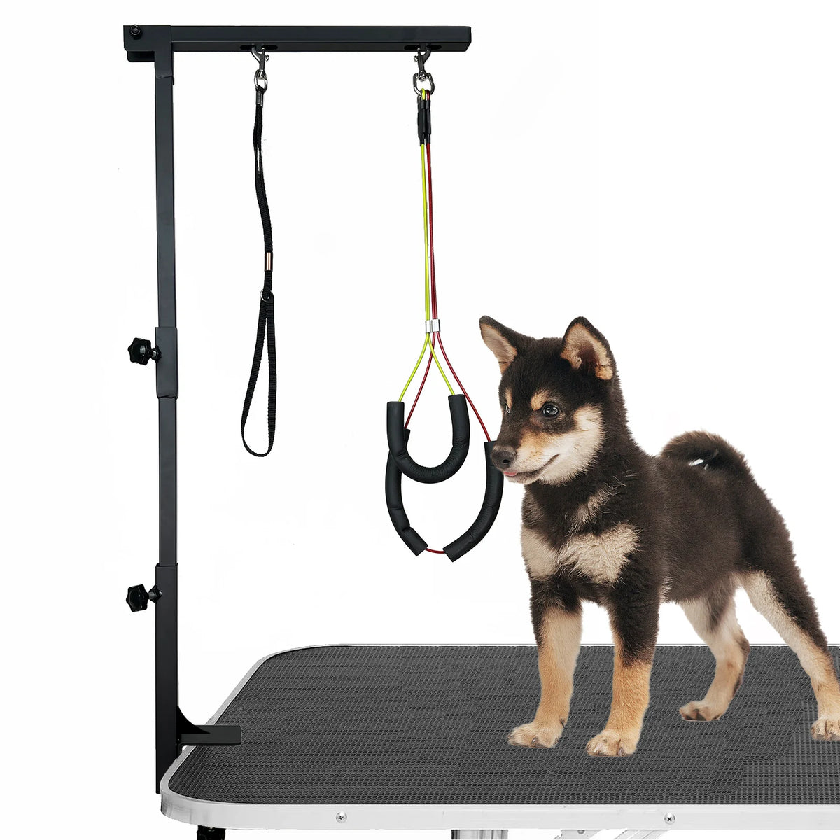 Height Adjustable Dog Grooming Arm With Clamp And Loops