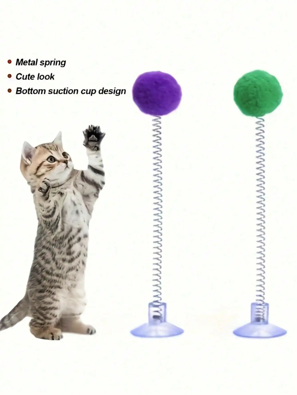 Interactive Cat Toy With Metal Teaser Wand And Plush Ball