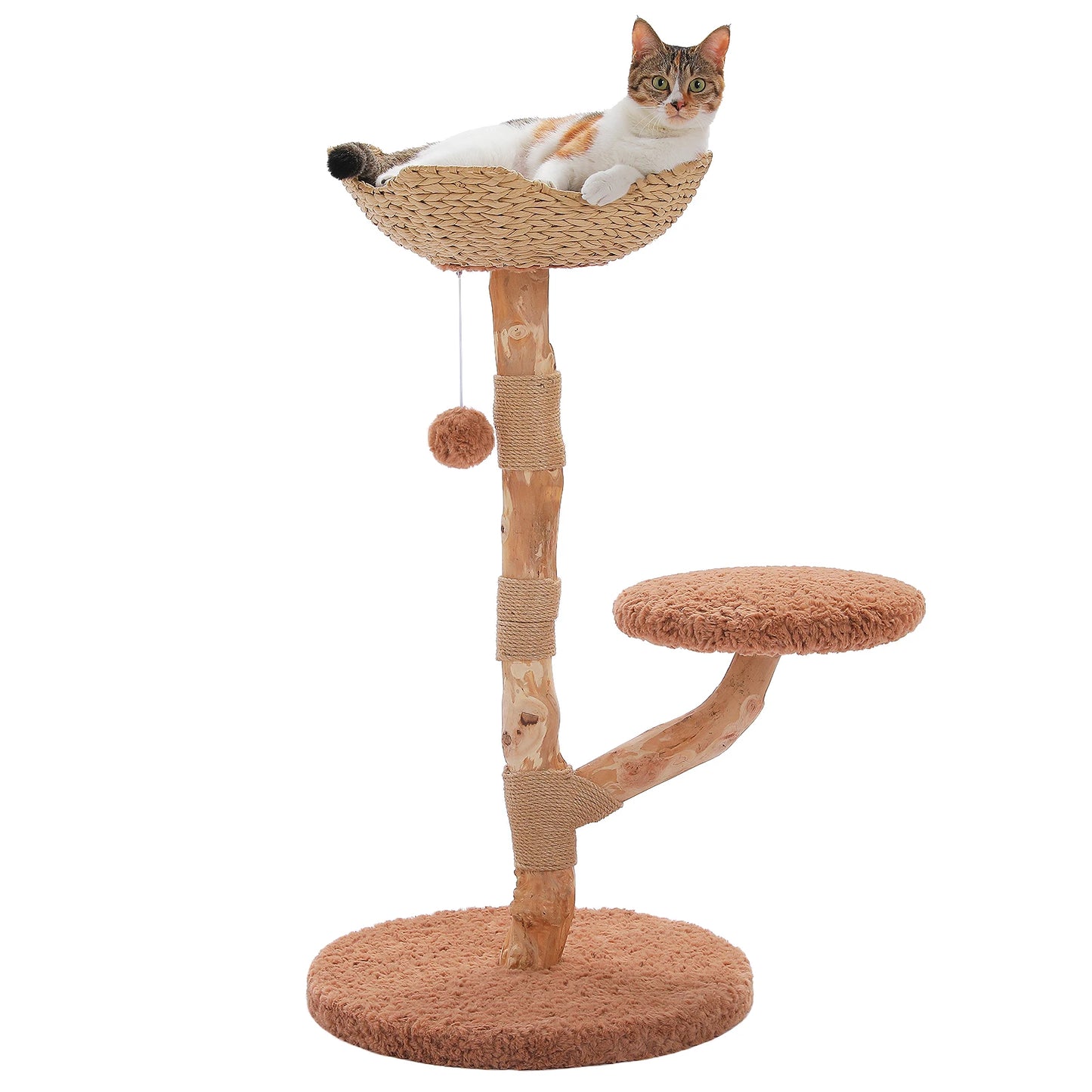 PAWZ Road Cat Tree With Wicker Bed And Sisal Posts