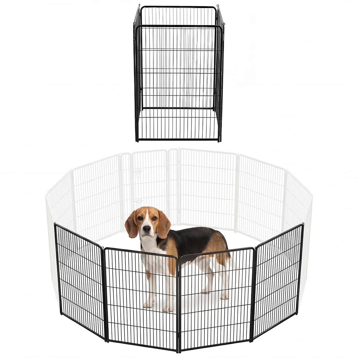JHK Foldable Metal Dog Playpen For Indoor Outdoor Pet Exercise