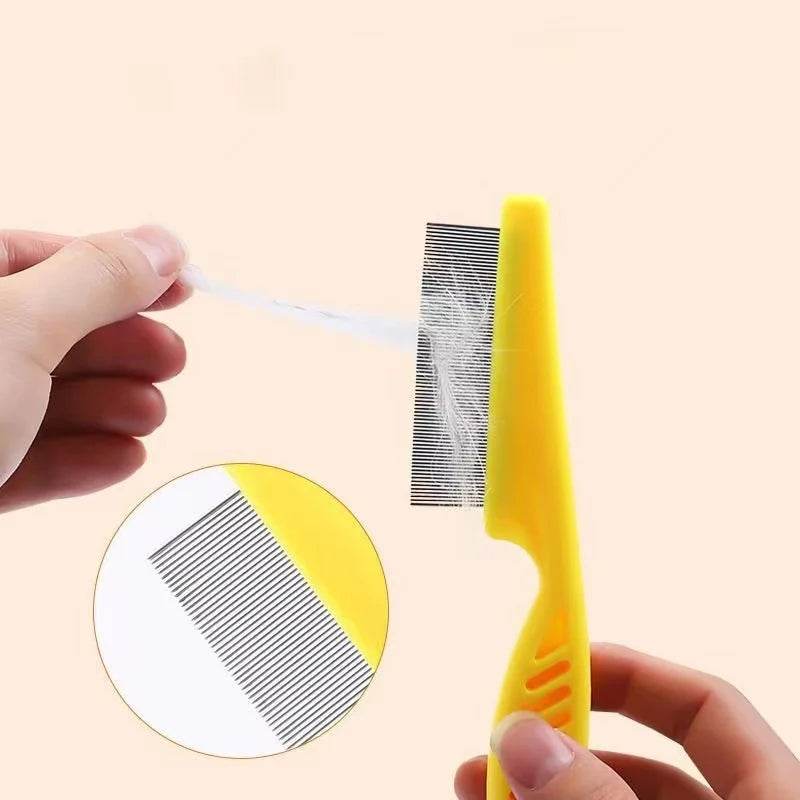 Stainless Steel Pet Hair Shedding Comb With Comfortable Handle