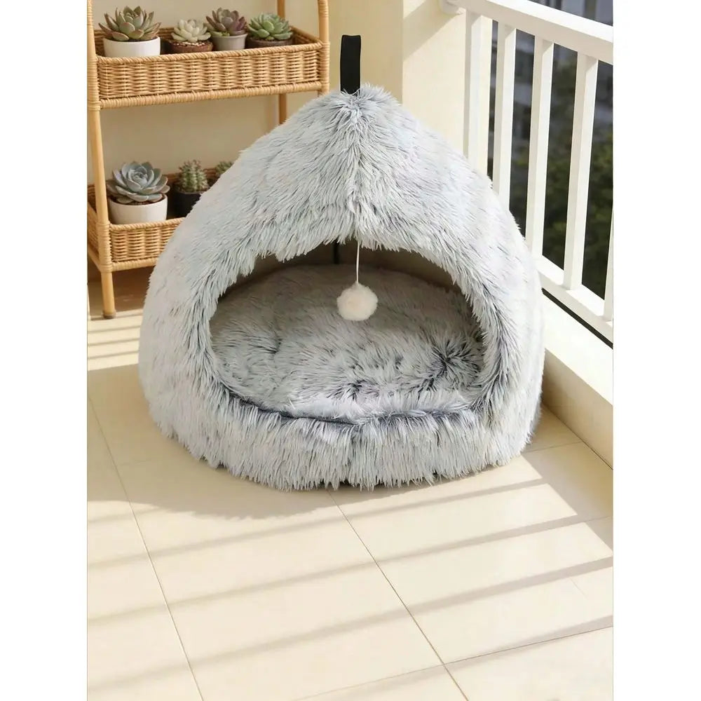 Comfortable Plush Insulated Pet Bed For Indoor Cats And Dogs