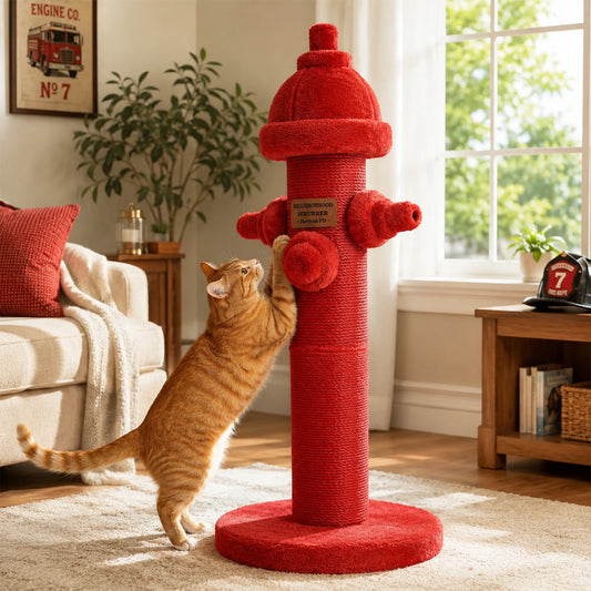 PAWZ Road Fire Hydrant Sisal Cat Scratching Post Furniture