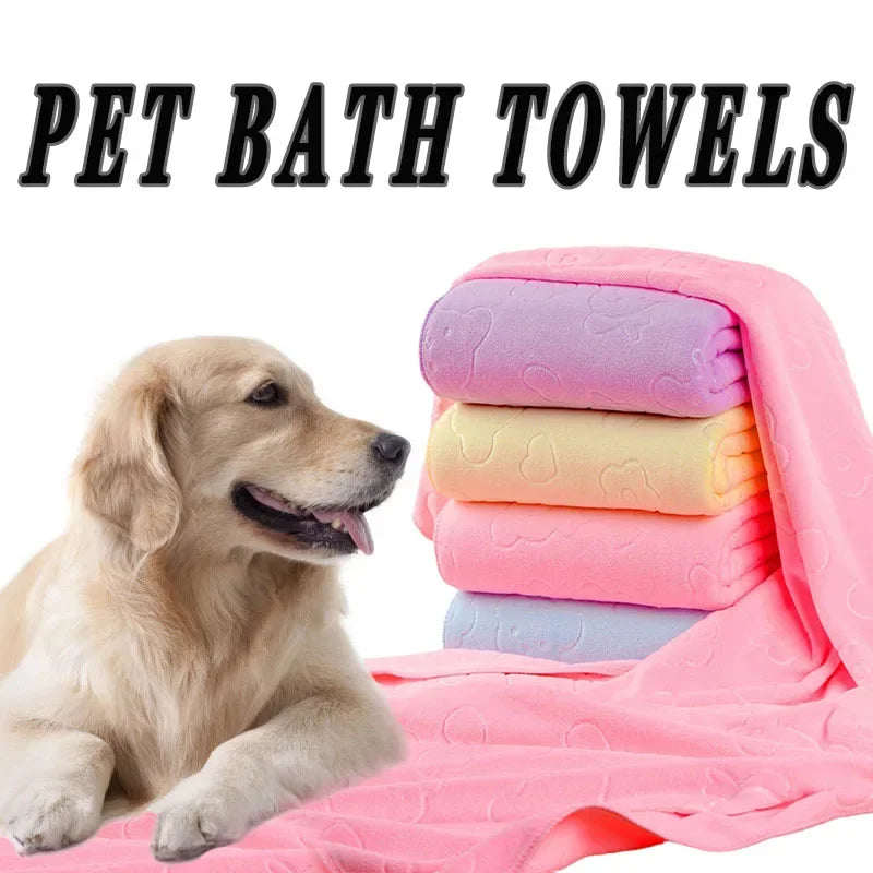 Soft Super Absorbent Pet Bath Towel for Dogs and Cats