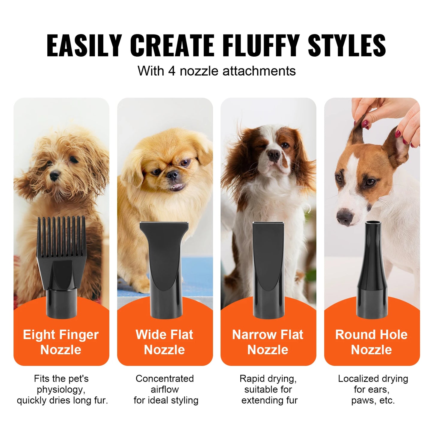 SucceBuy Adjustable High Power Pet Dryer For Professional Grooming
