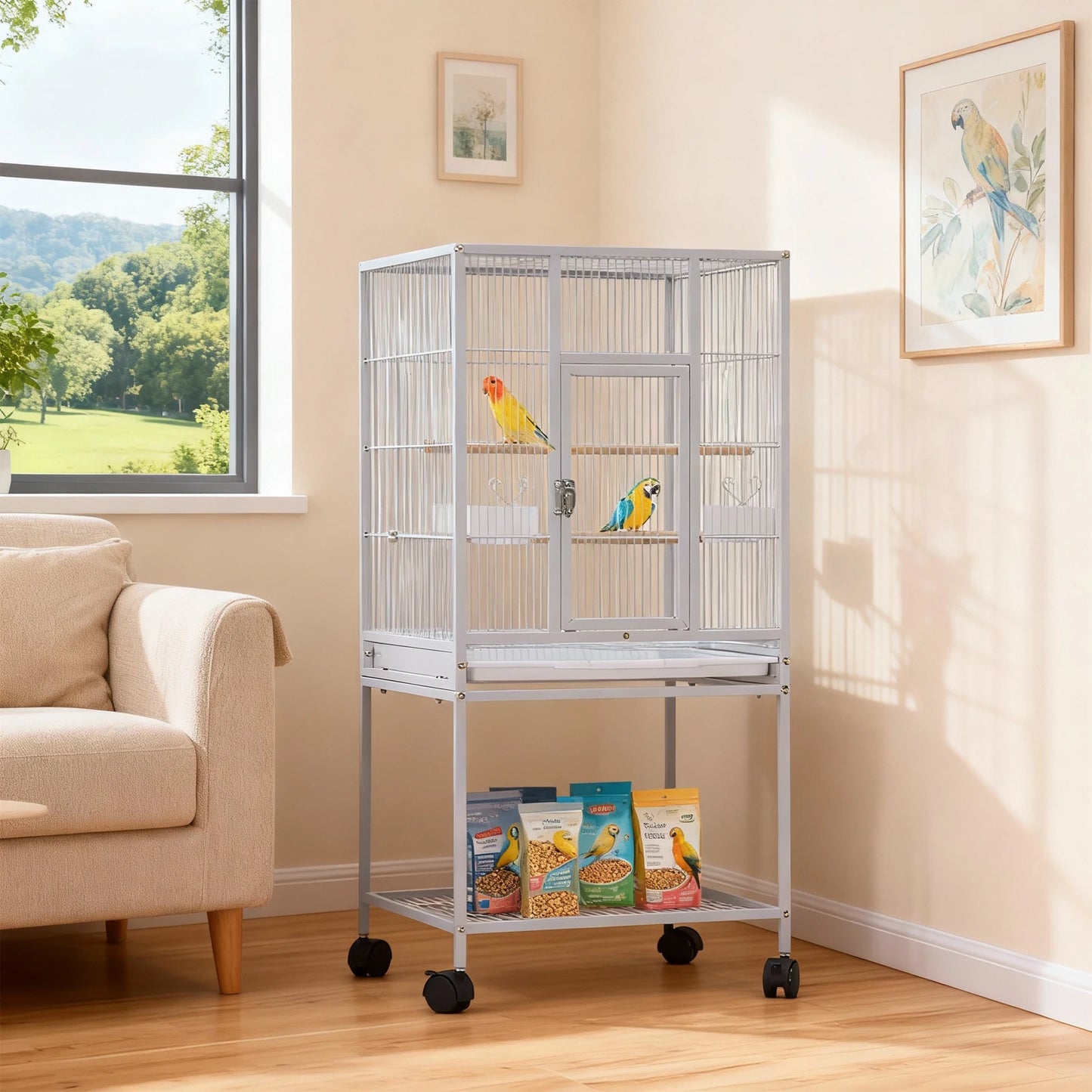 Five Level Metal Small Animal Cage With Wheels And Tray
