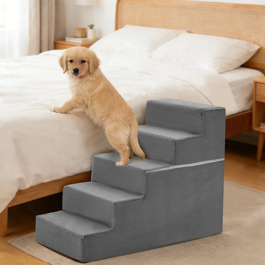 Soft Curved Dog Stairs For Pets Indoor Non Slip Ramp