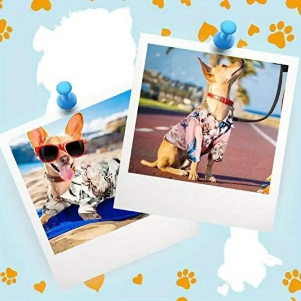 Breathable Hawaiian Floral Pet Shirts Set For Dogs And Cats