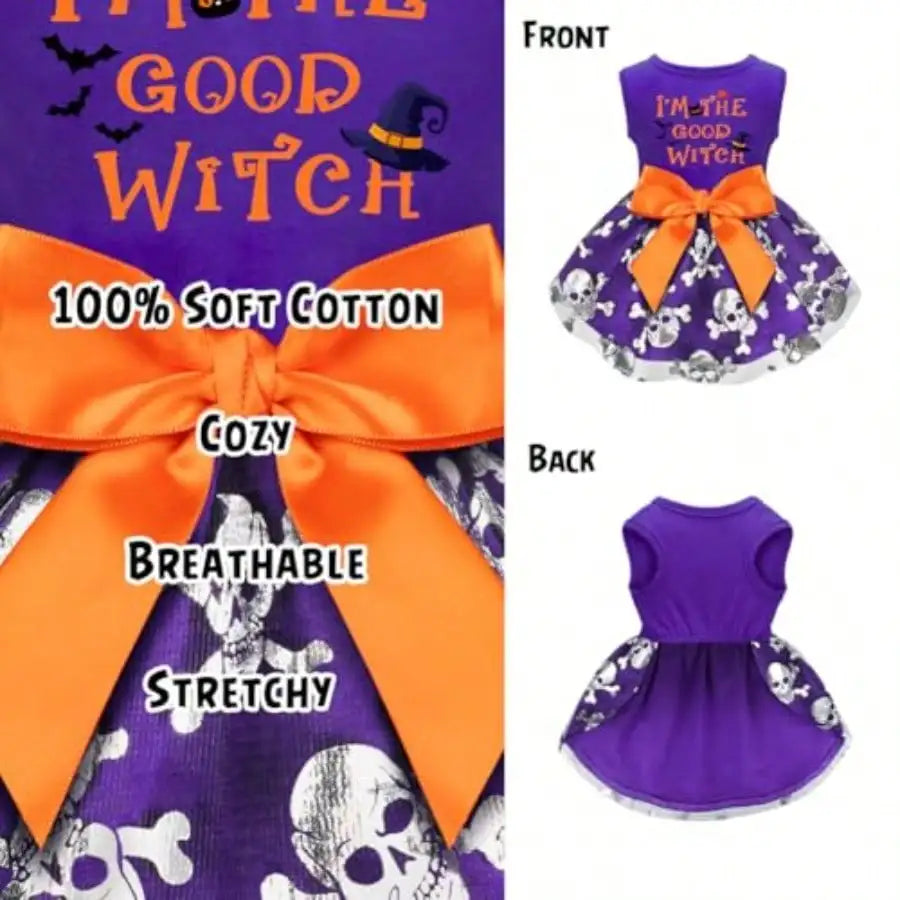 Stylish Dog Halloween Witch Costume For Happy Pets