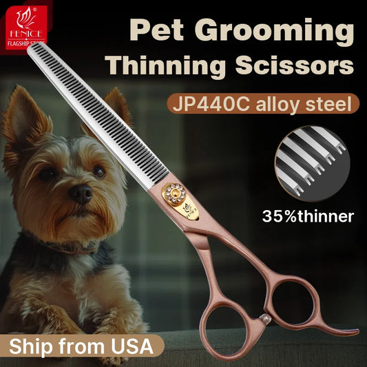 Fenice JP440C Steel Pet Grooming Thinning Scissors For Dogs