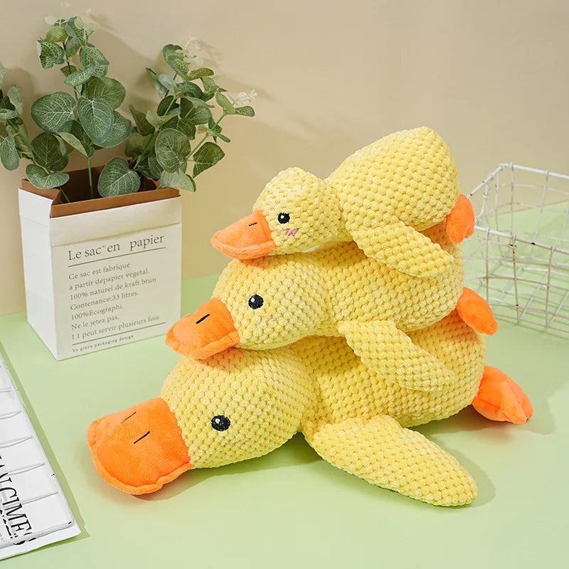 Durable Plush Duck Dog Chew Toy Featuring Bite Resistant Build
