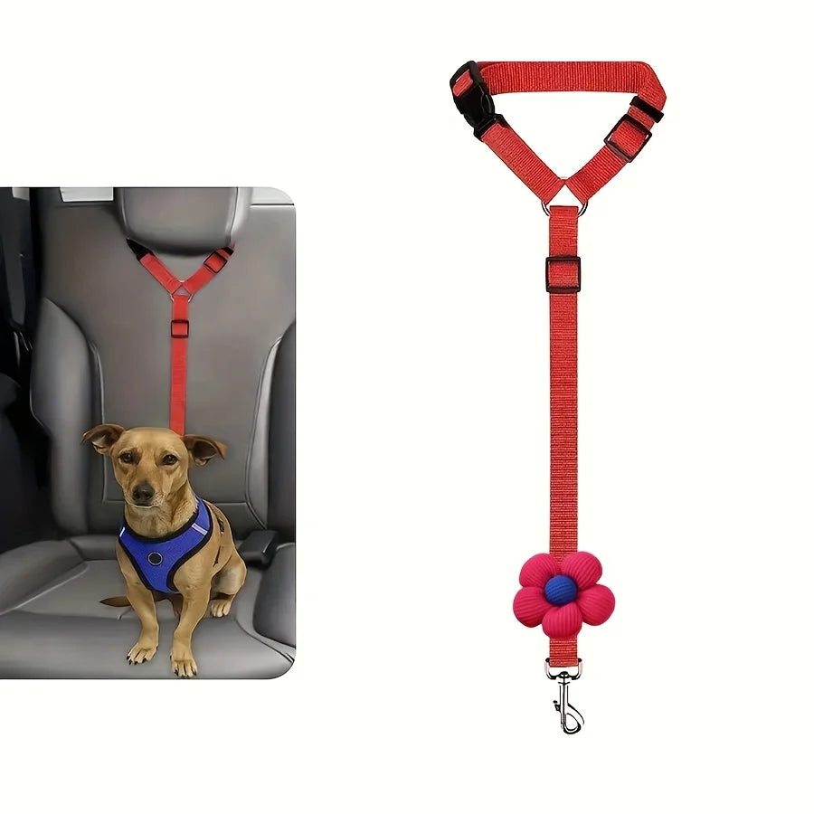 Premium Polyester Dog Car Seat Belt Safety Tether Leash
