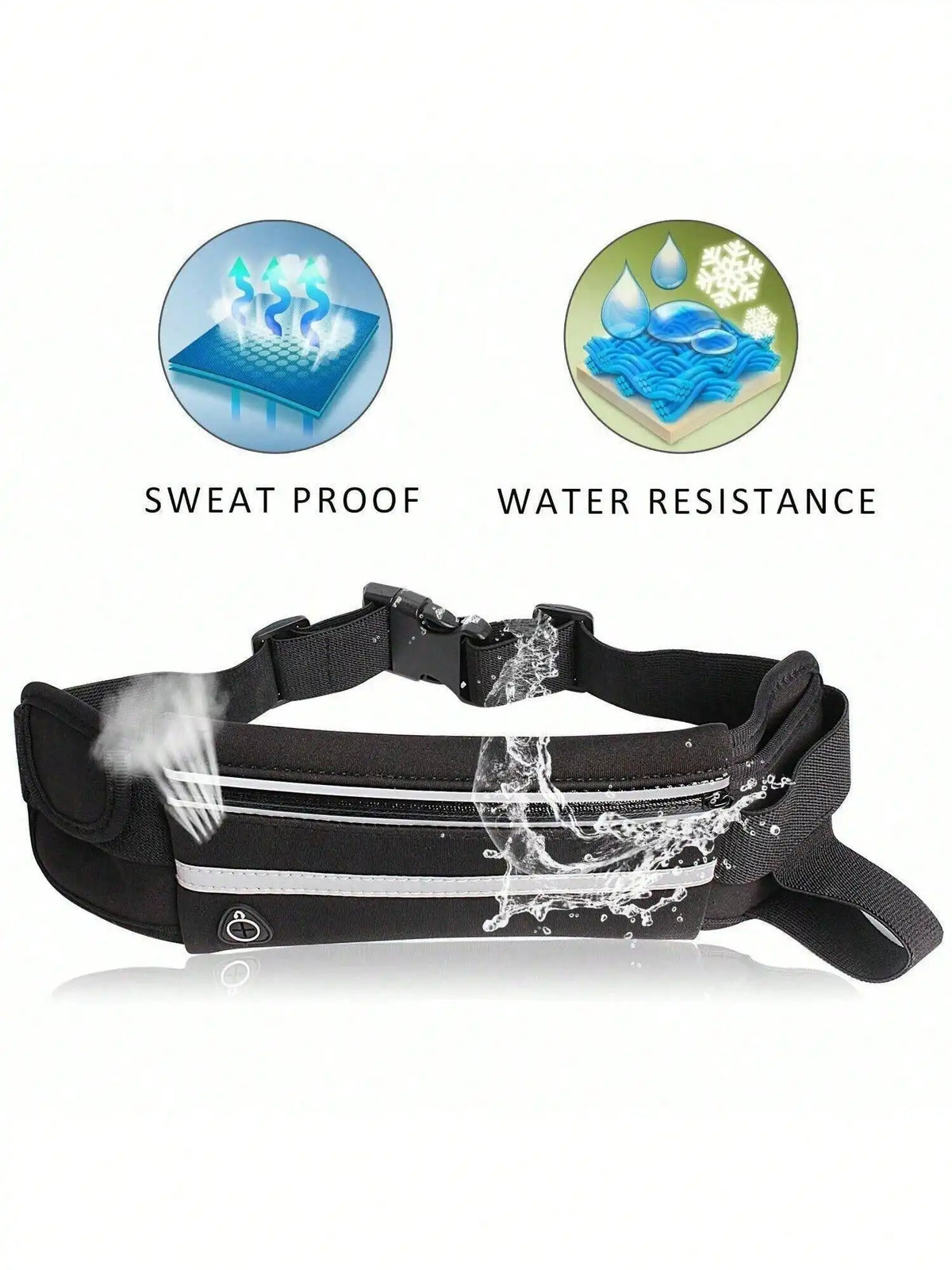 Impact Resistant Elastic Waist Dog Leash For Running And Walking