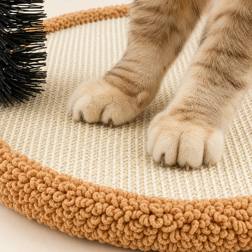 Cat Grooming Arch With Sisal Scratcher And Hanging Ball