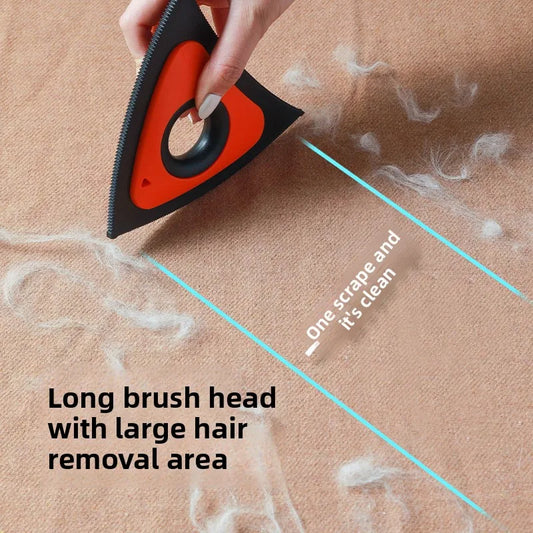Reusable TPR Triangle Pet Hair Remover Scraper For Car Upholstery