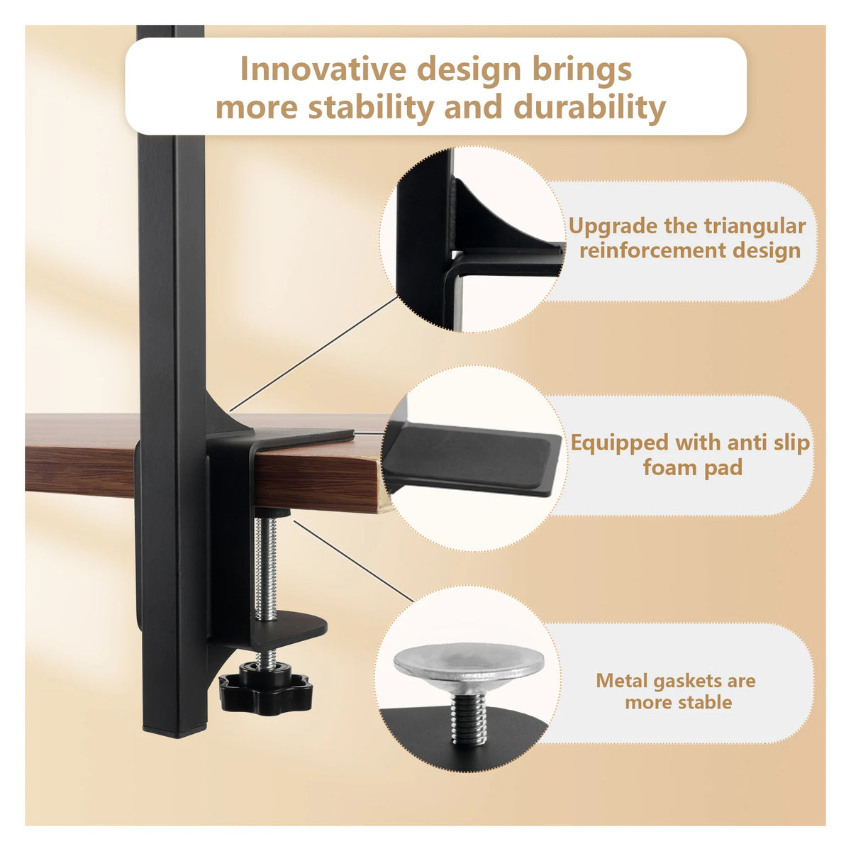 Height Adjustable Dog Grooming Arm With Clamp And Loops