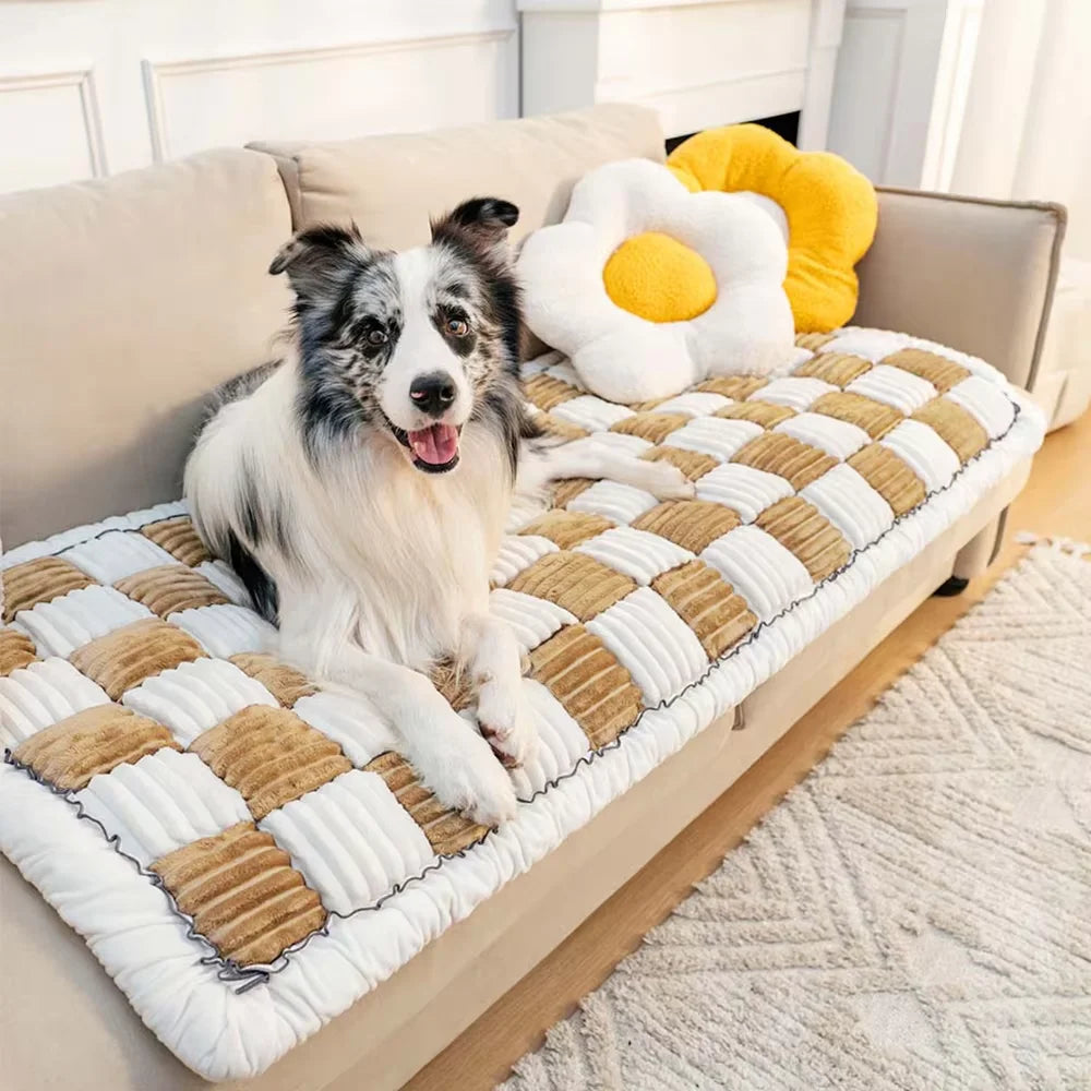 Waterproof Coral Fleece Dog Bed Mat With Anti Slip Cover